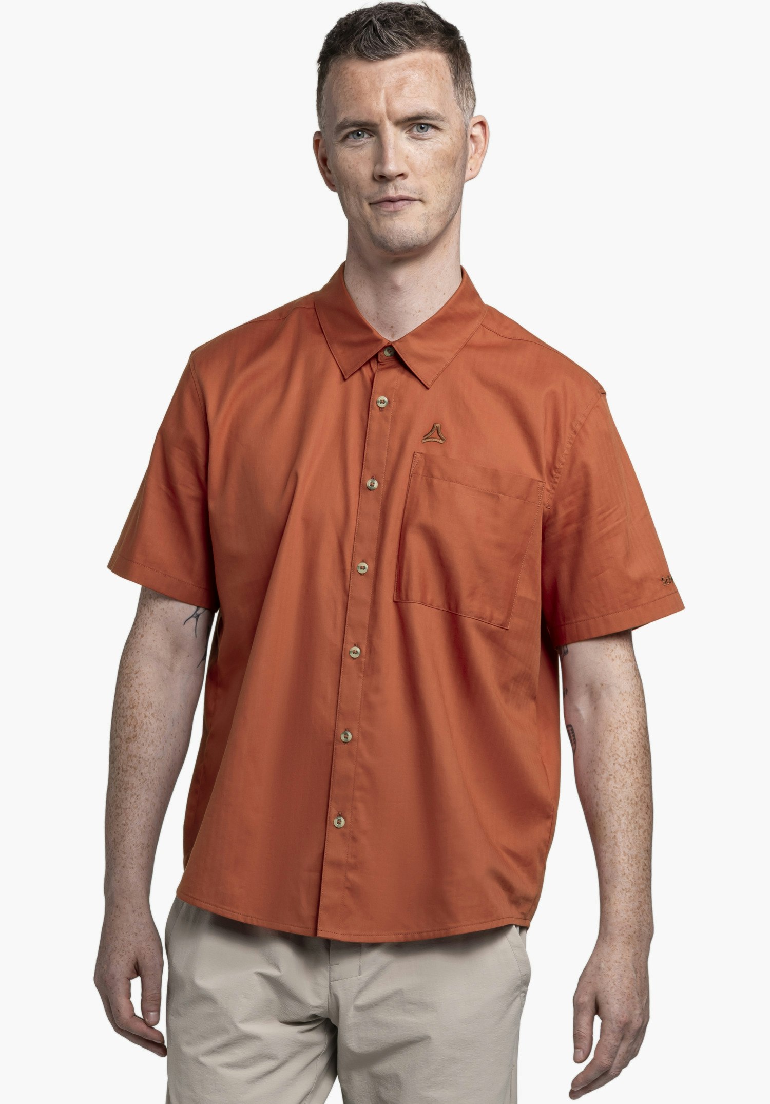 Summery short-sleeved shirt with UV protection