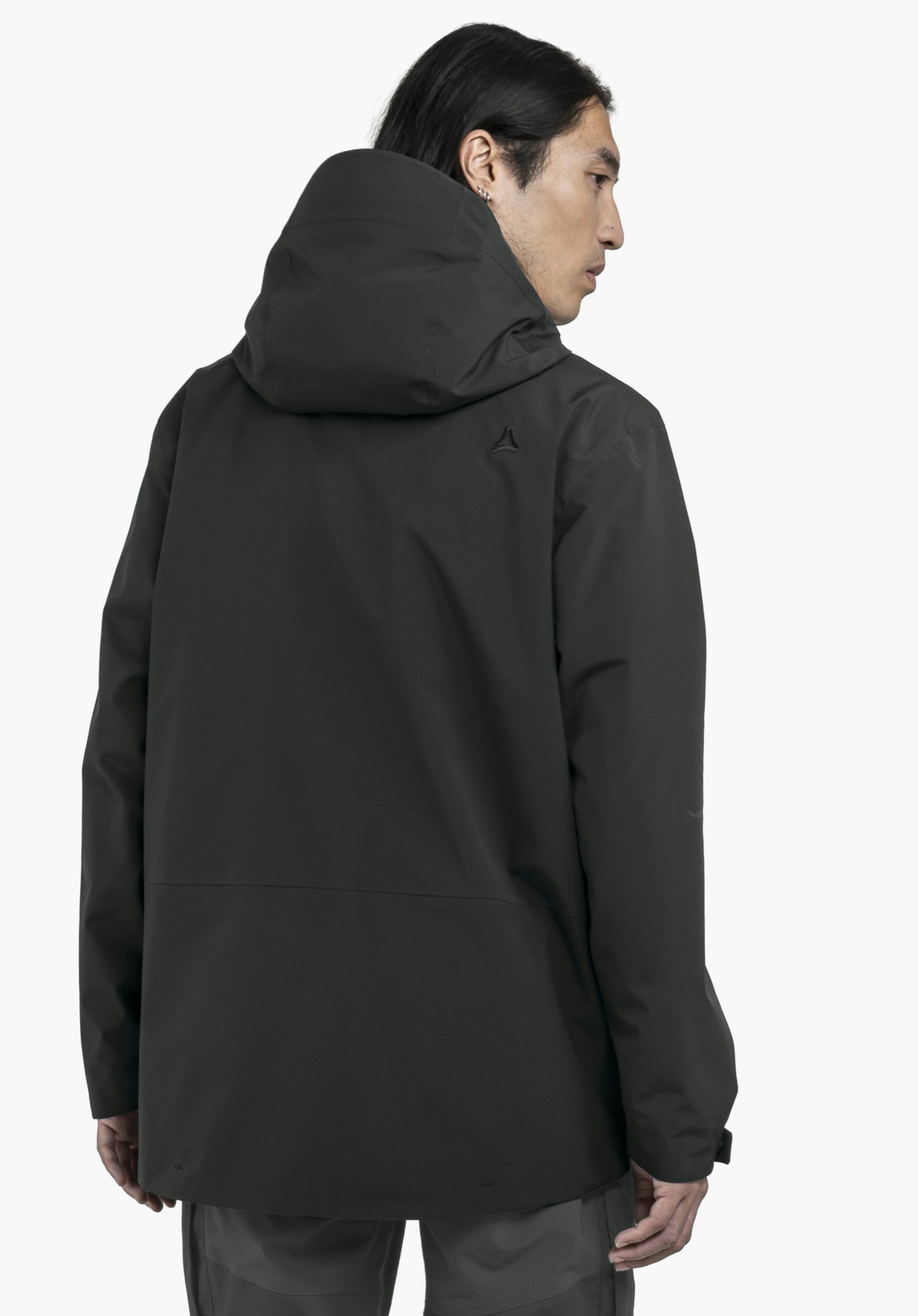 Recyclable rain jacket with stretch