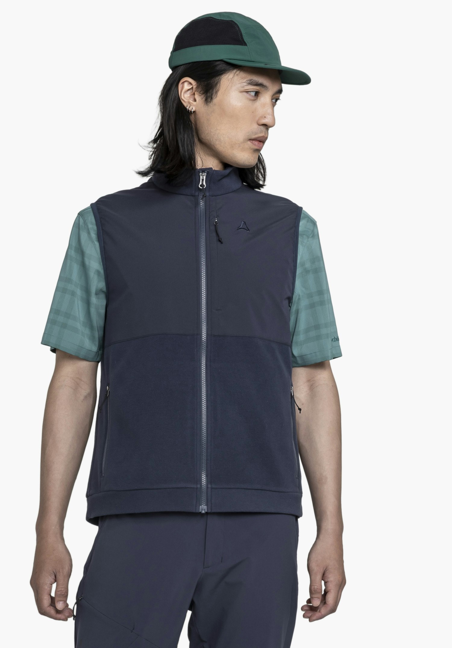 Soft microfleece vest with stretch