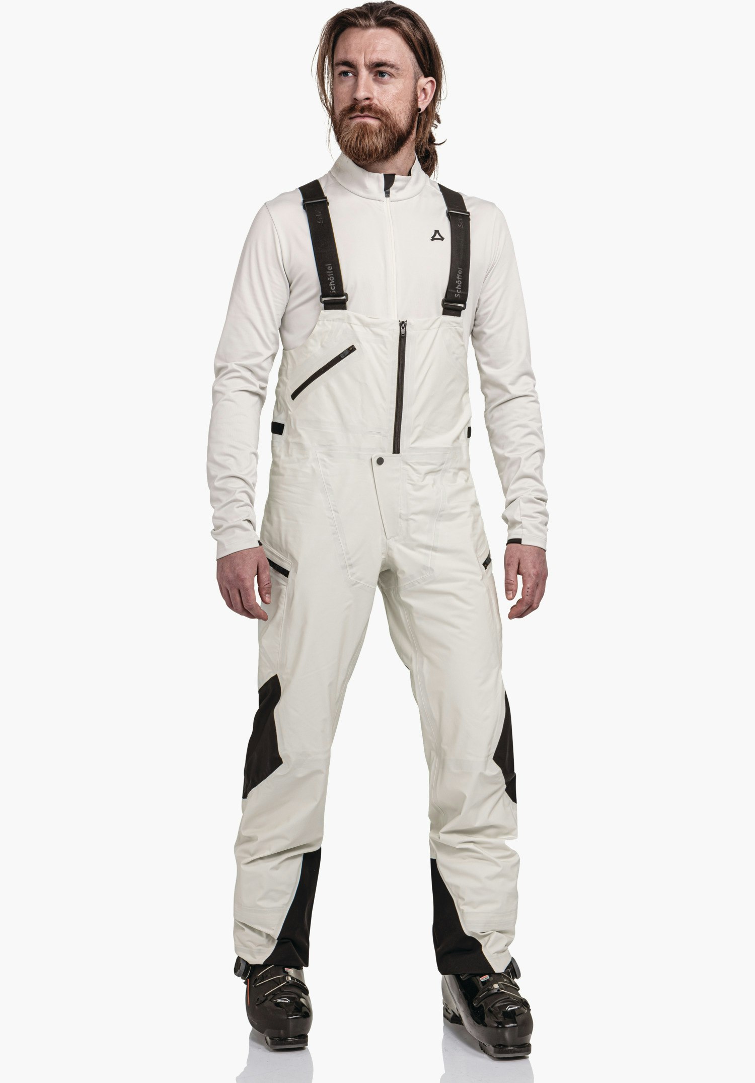 High-tech hardshell pants with thermal zones