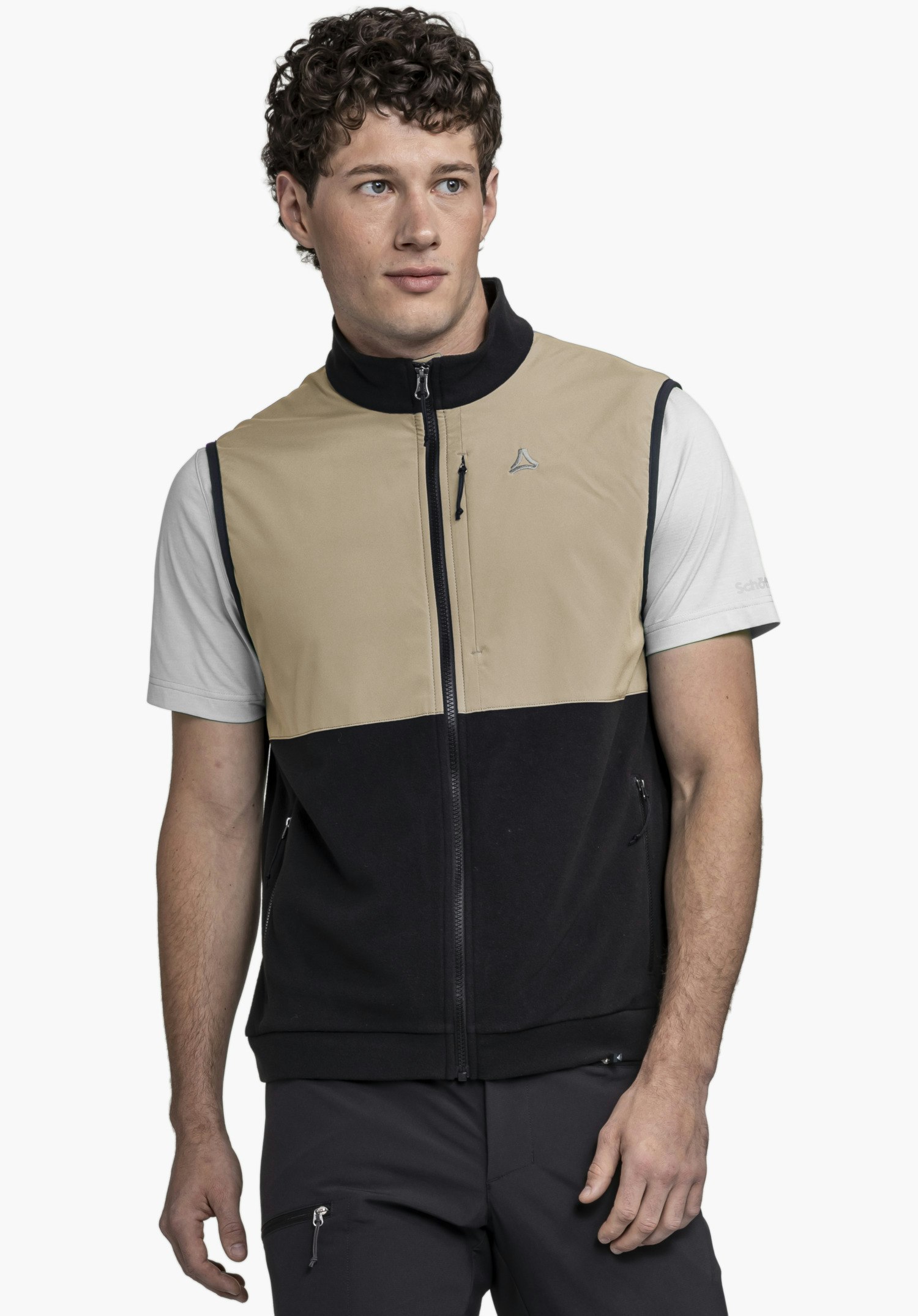 Soft microfleece vest with stretch