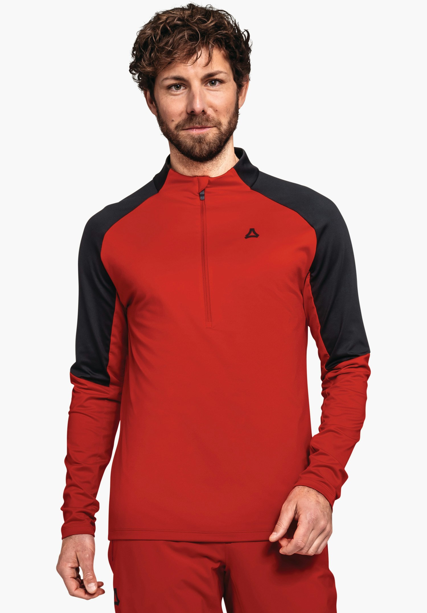 Sporty color block half-zip