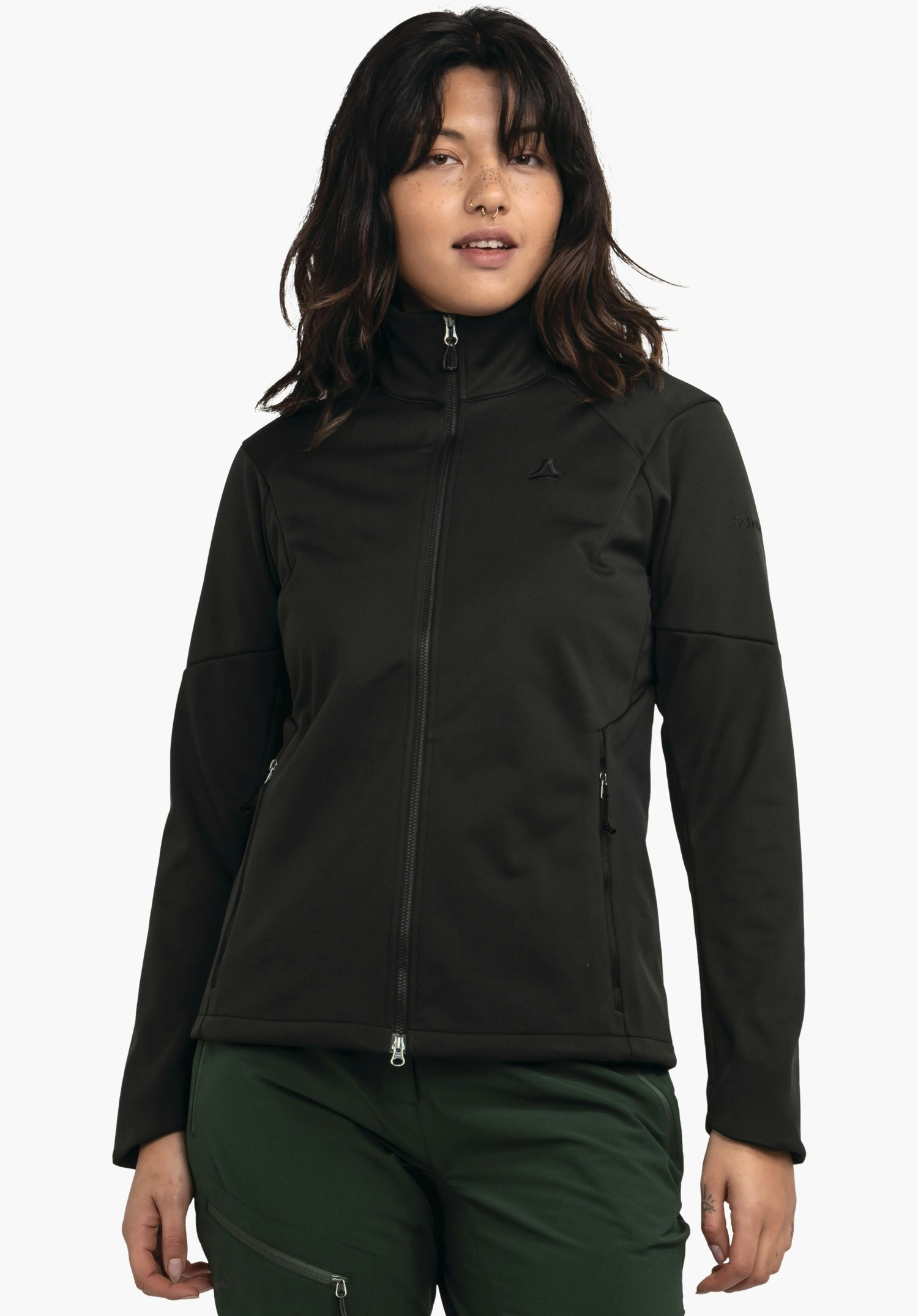 Warming softshell jacket for hiking