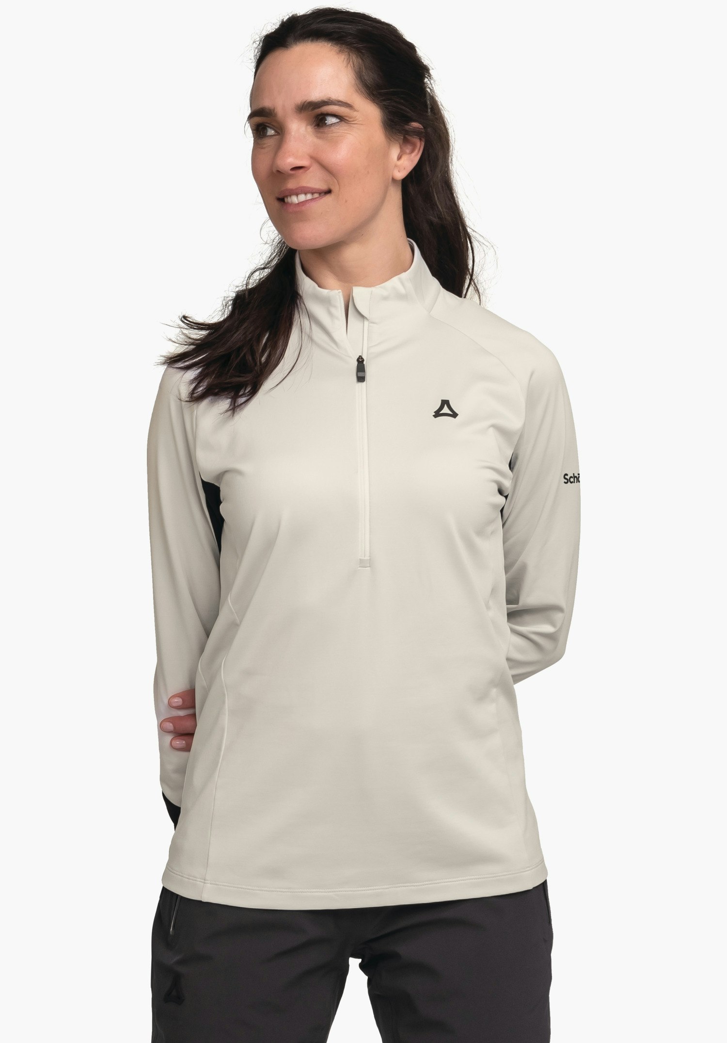 Sporty color block half-zip