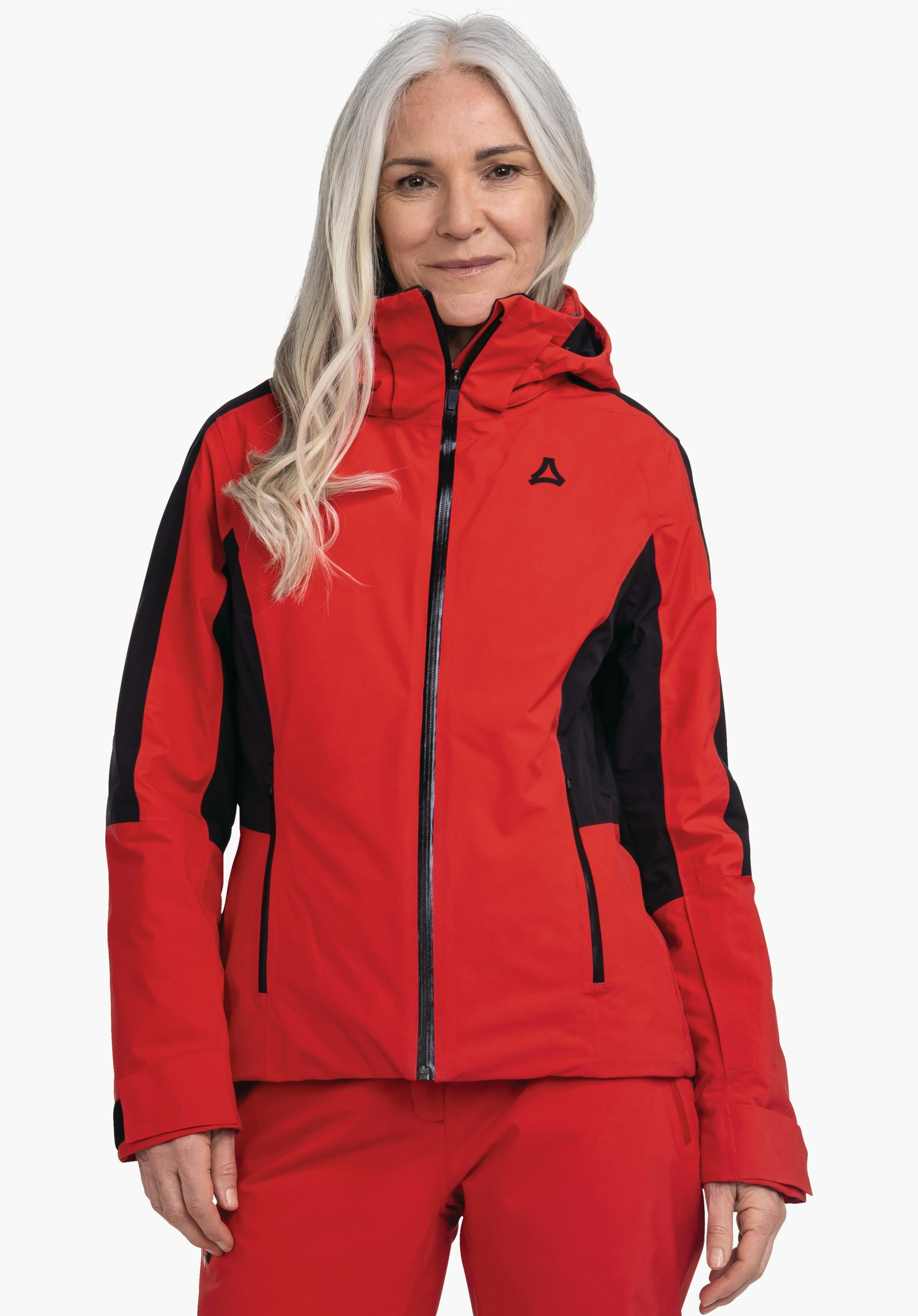 Color Block ski jacket with ventilation