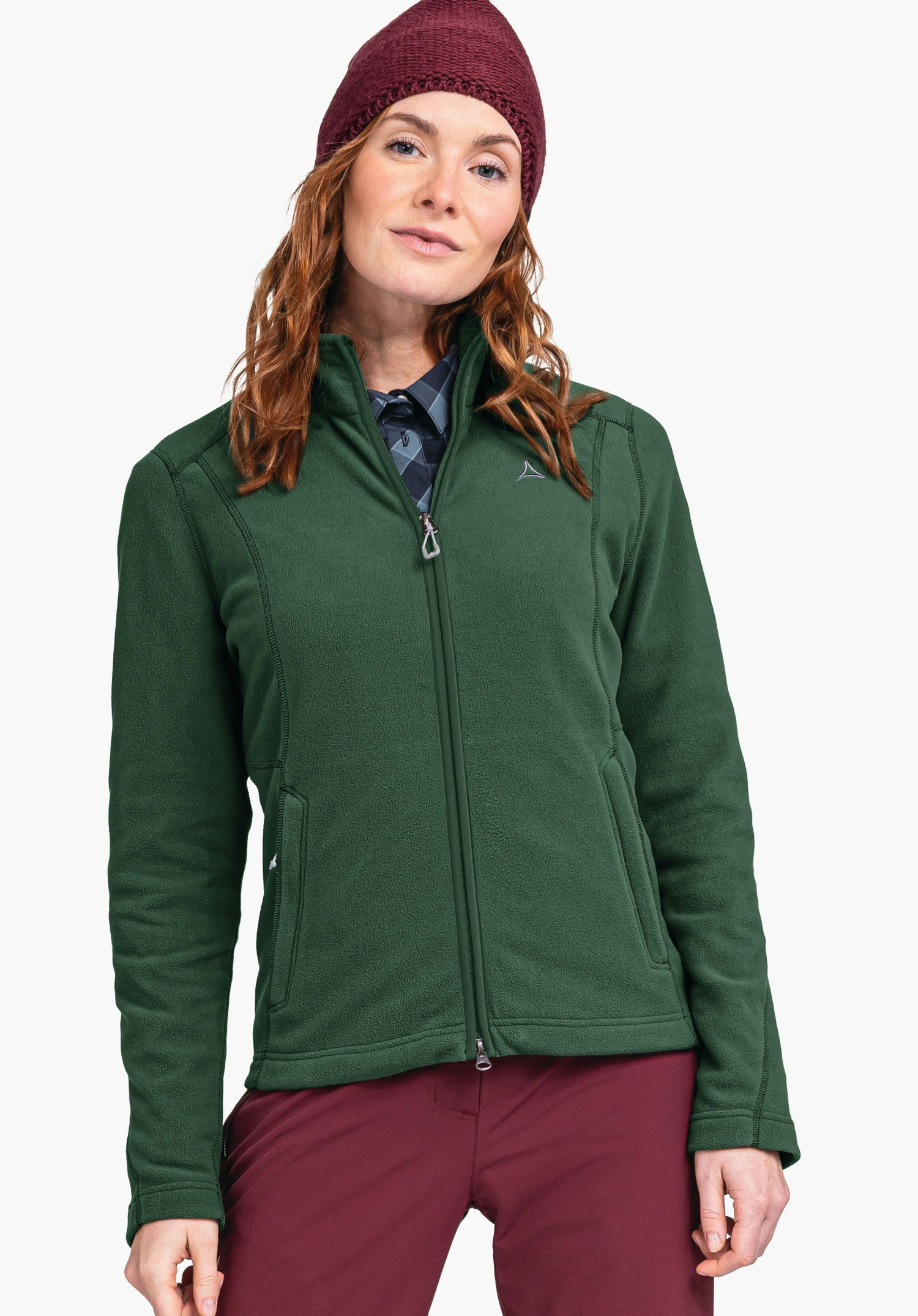 Fleece jacket with high wearing comfort