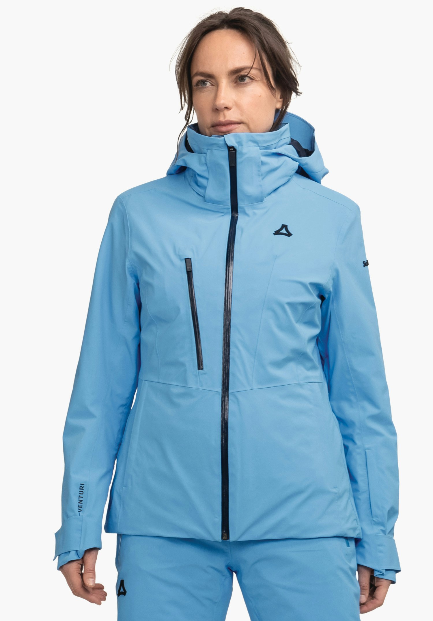 Lightly padded layering ski jacket