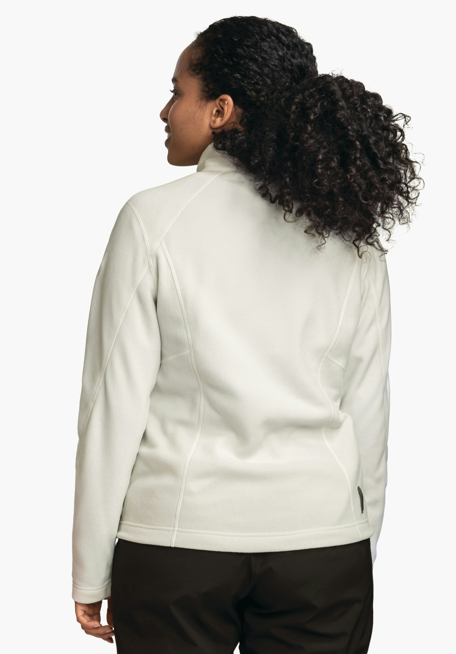 Fleece jacket with high wearing comfort