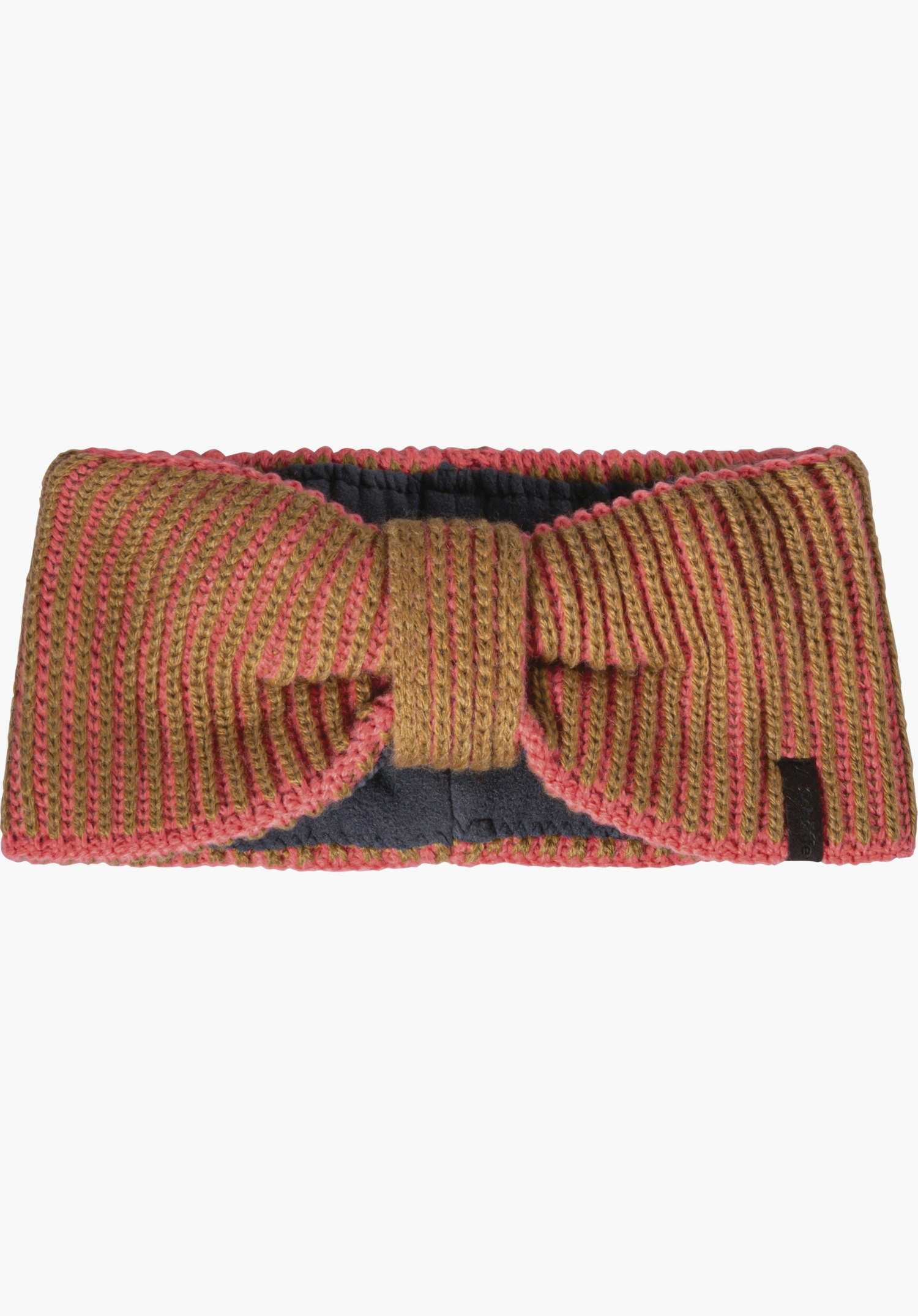 Rib-knit headband in 2-tone look