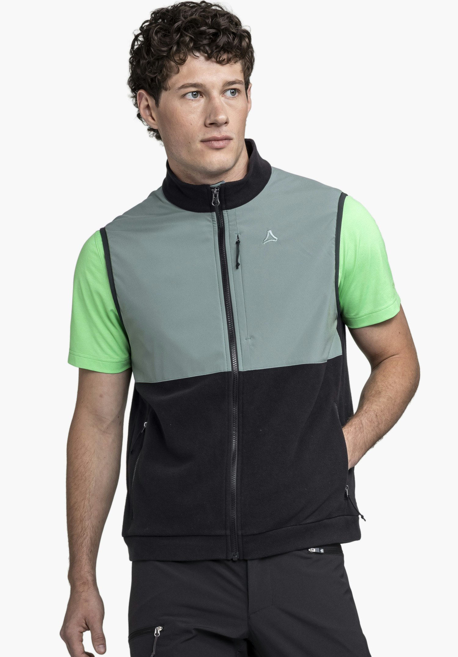 Soft microfleece vest with stretch