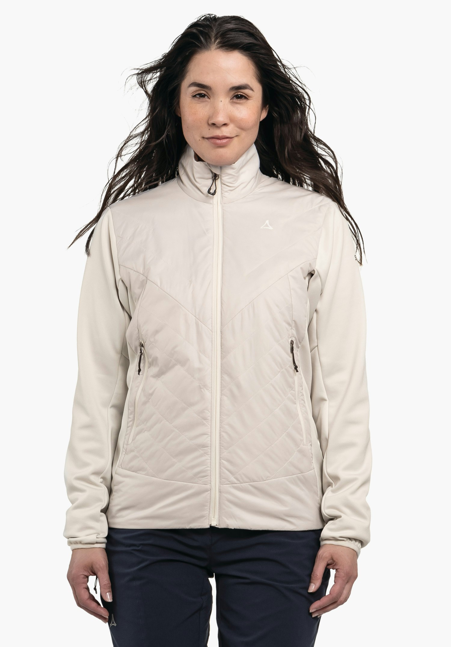 Compressible windproof hybrid jacket