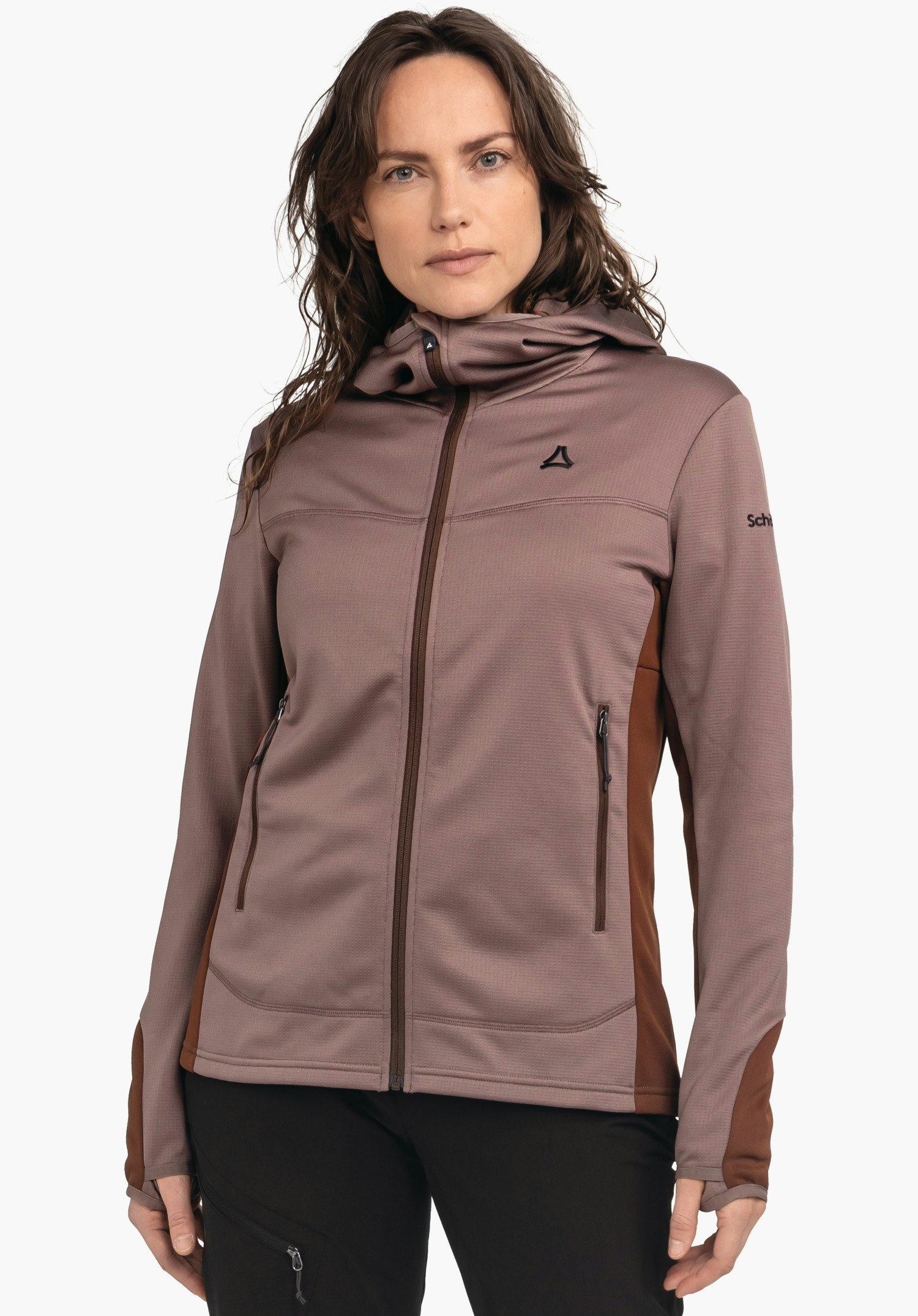 Fleece hoody with maximum freedom of movement