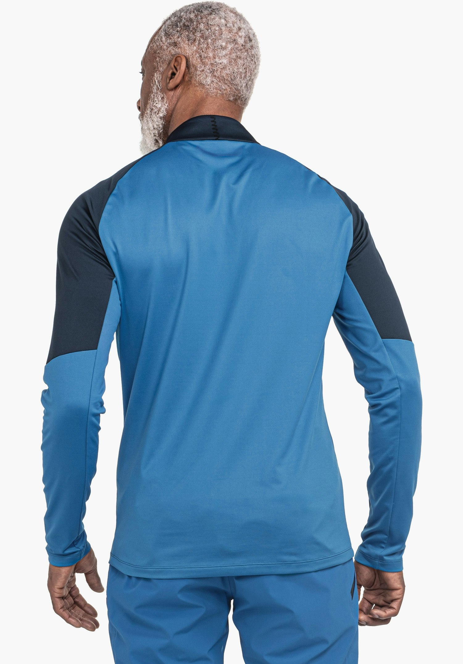 Sporty color block half-zip