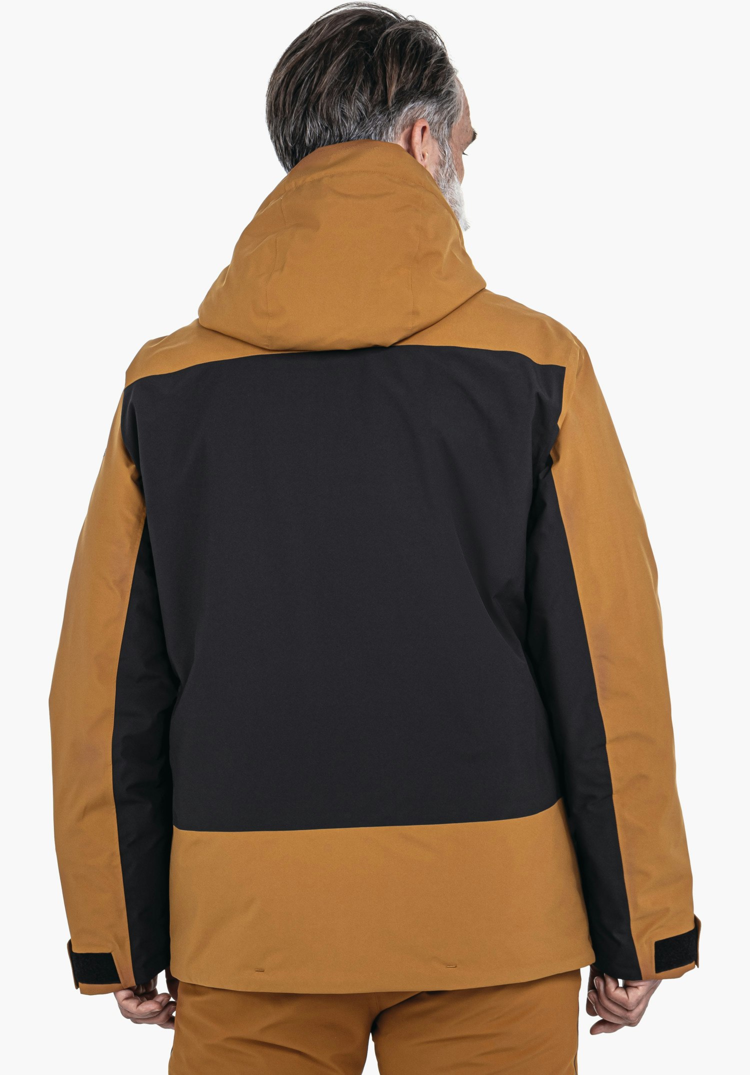 Sporty color block ski jacket