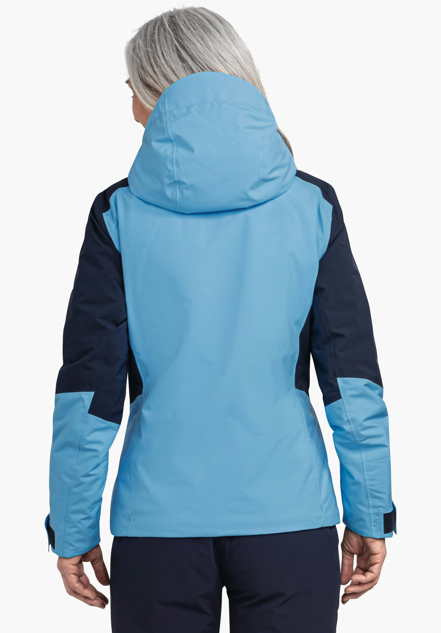 Color Block ski jacket with ventilation