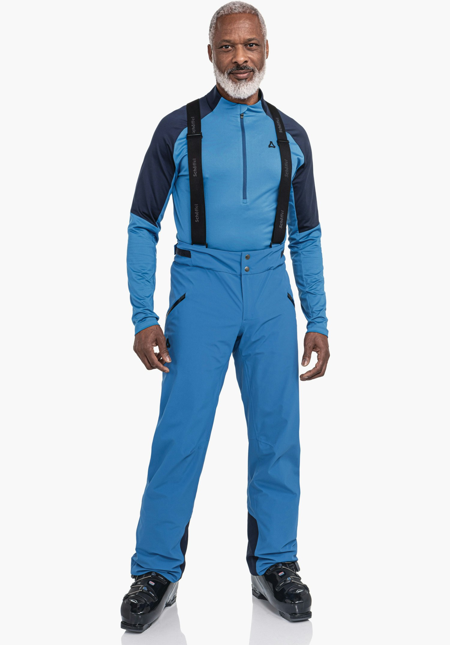 Unpadded layering ski pants with lining