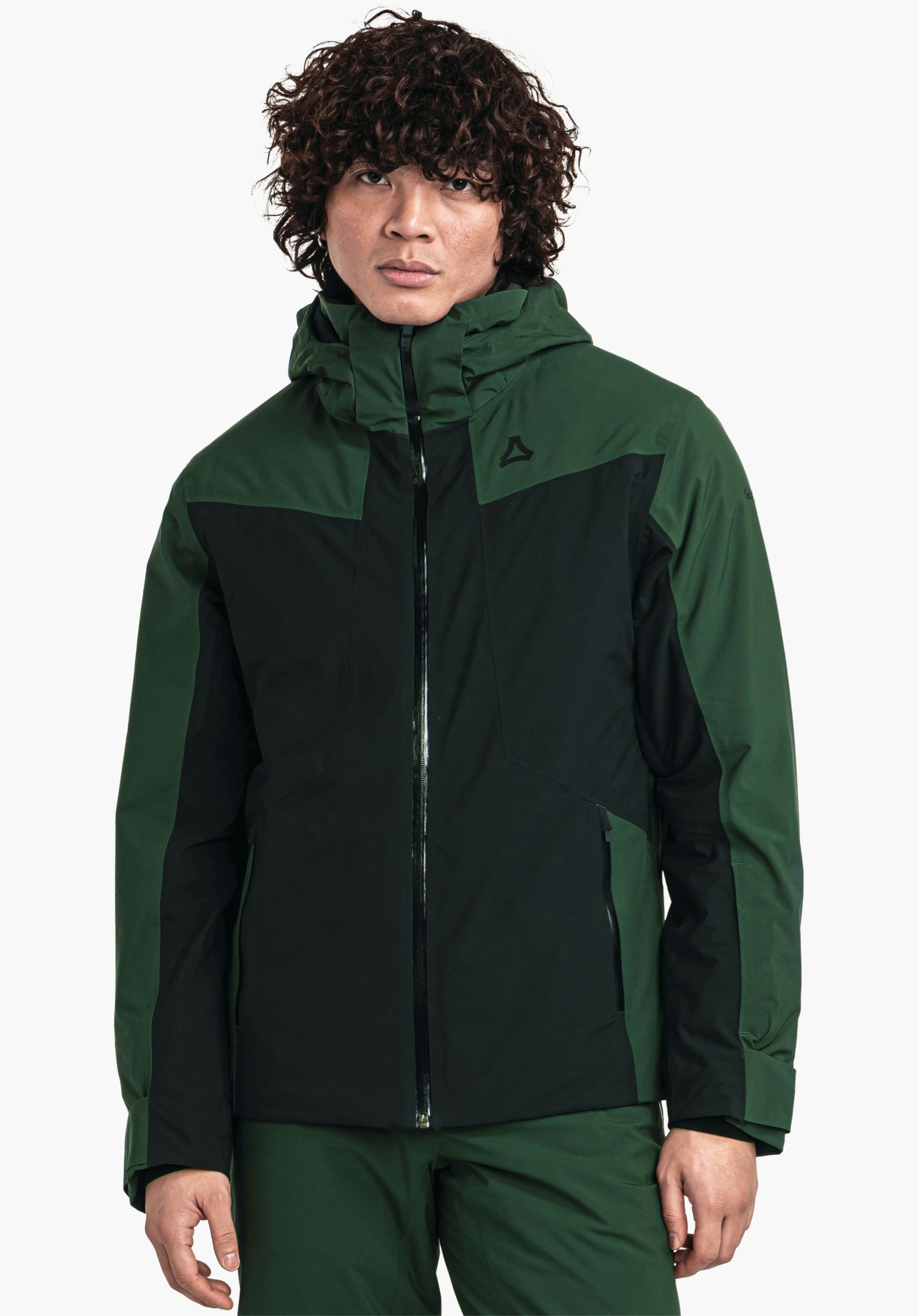 Color Block ski jacket with ventilation