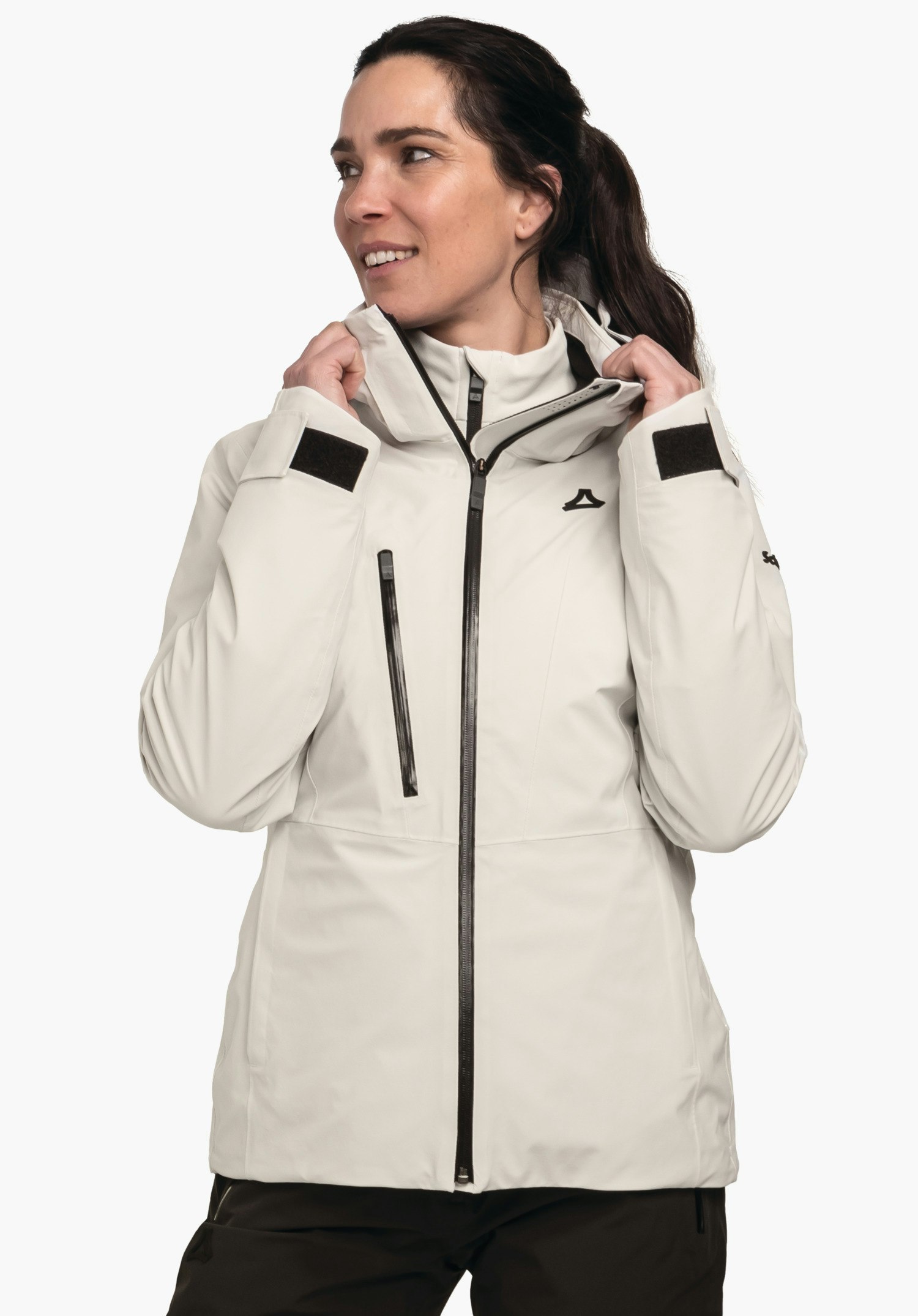 Lightly padded layering ski jacket