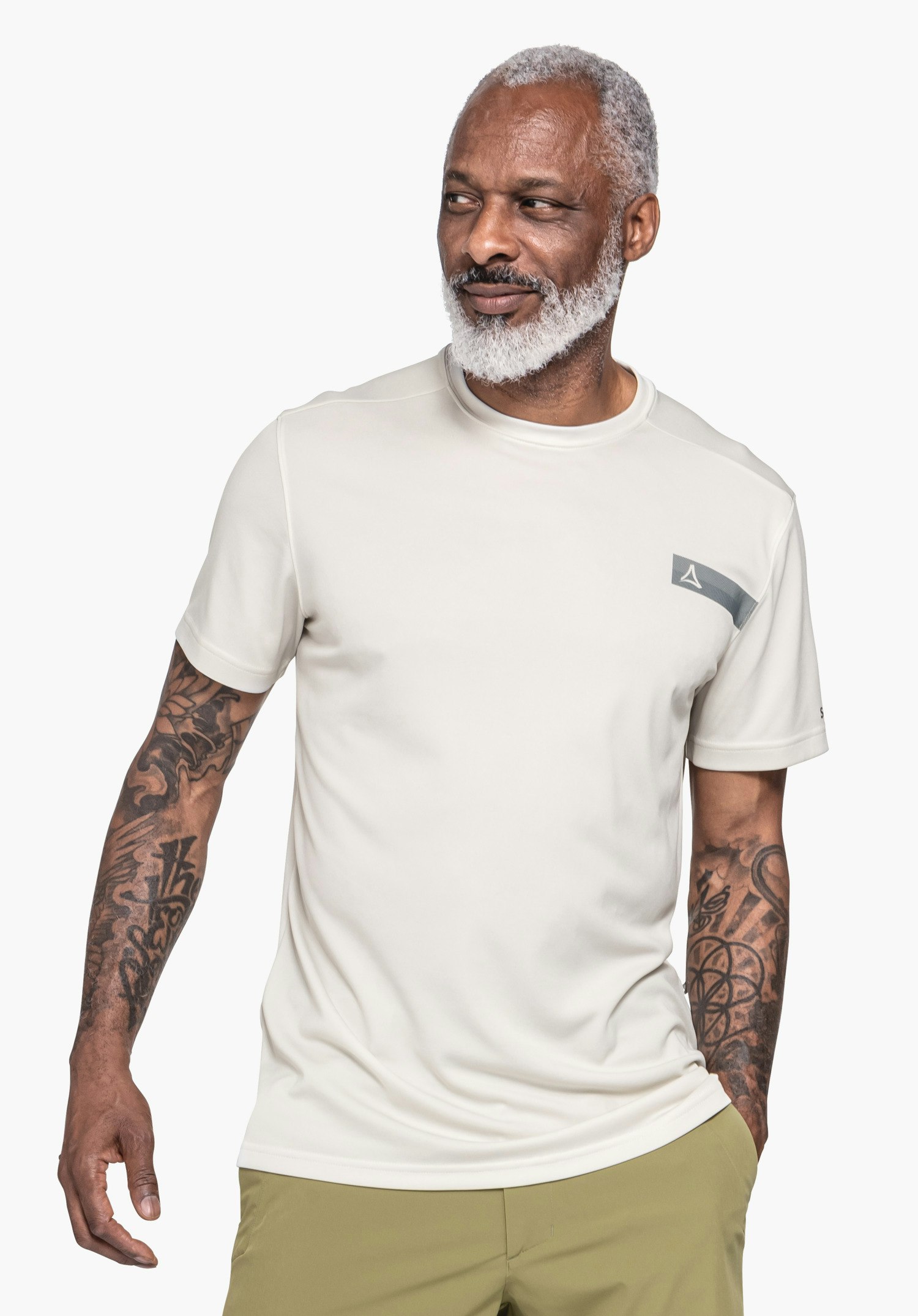 Recyclable T-shirt in a melange look