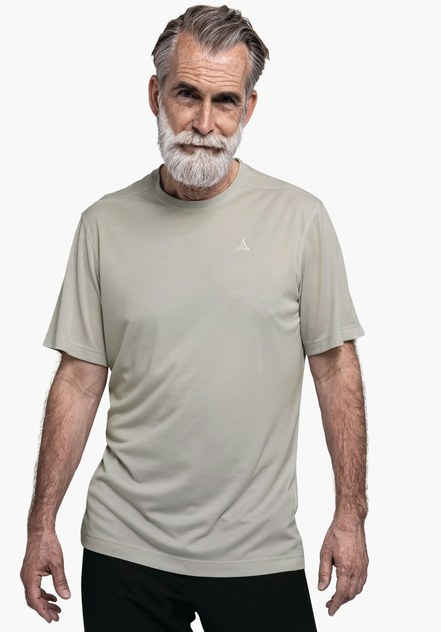 T-shirt with outdoor print motif on the back