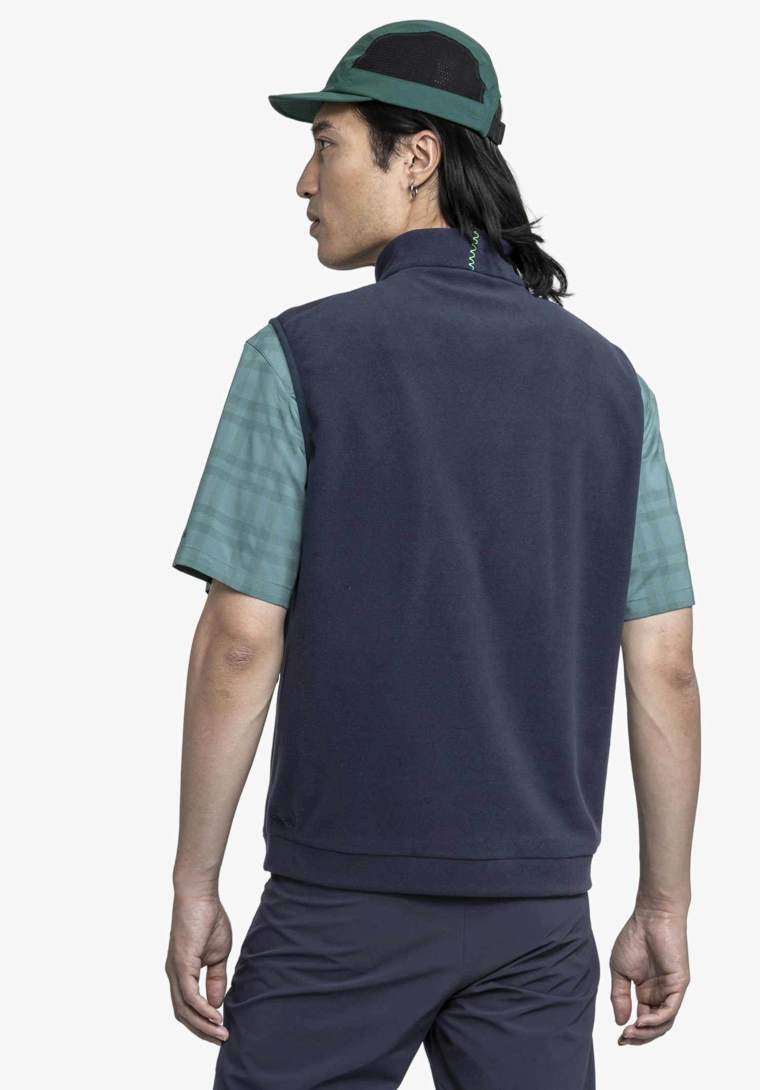 Soft microfleece vest with stretch