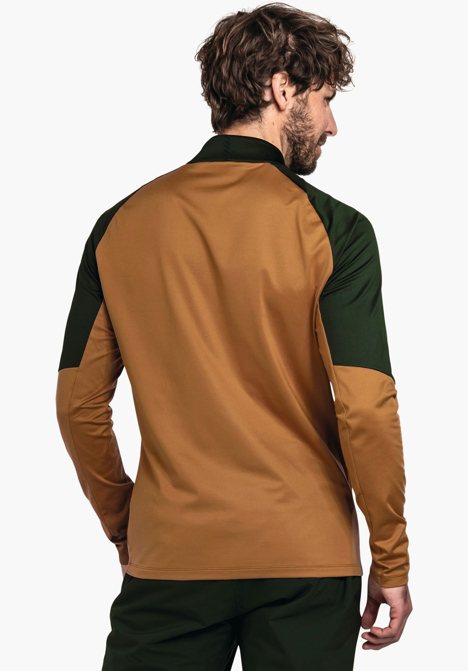 Sporty color block half-zip