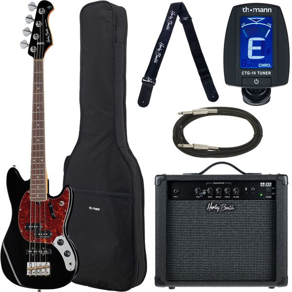 Harley Benton MV-4MSB Black Set