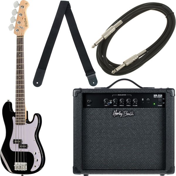 Harley Benton PB-Shorty BK Standard E-Bass Set 1