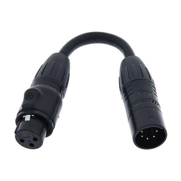 ADJ DMX 3-pin F to 5-pin M IP65