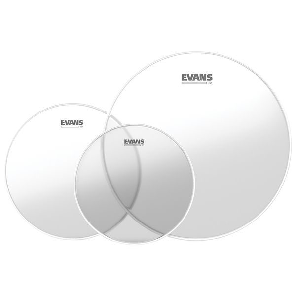 Evans G1 Studio Schlagzeugfell Set transparent