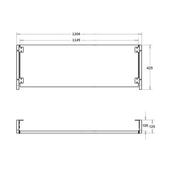 Studio Desk Pro Line Pull out Keyboard BK