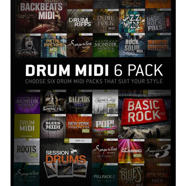 Toontrack Drum Midi 6 Pack