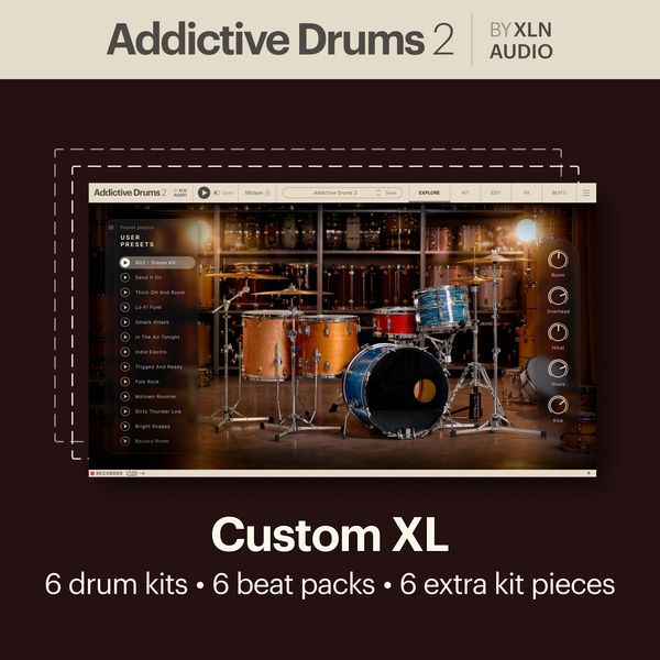 XLN Audio Addictive Drums 2 Custom XL