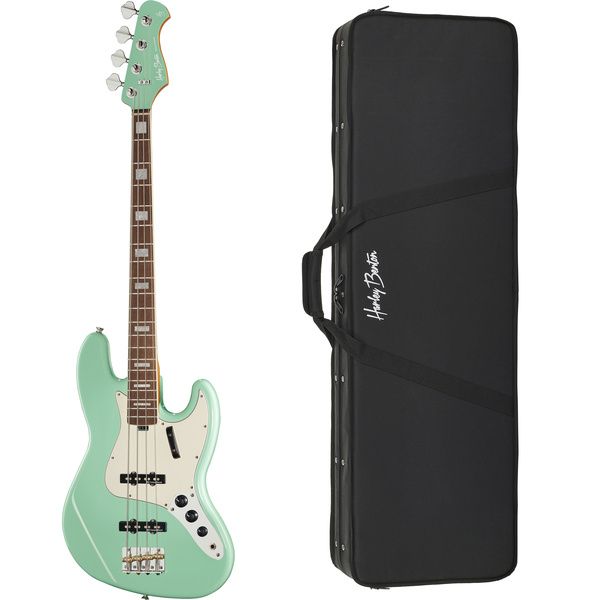 Harley Benton MV-4JB Seafoam Green Bundle