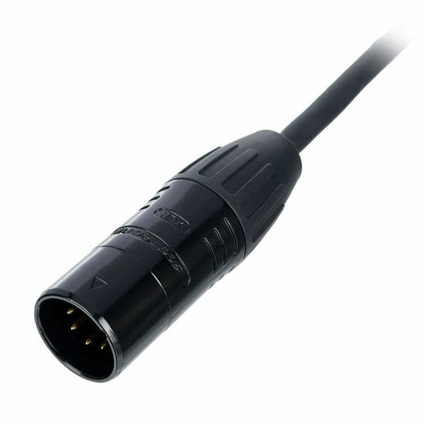 Stairville PDC5BK IP65 DMX Cable 1m 5pin