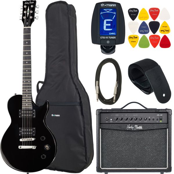Harley Benton SC-200 BK Student Serie Bundle
