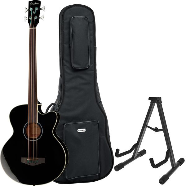 Harley Benton B-30BK-FL Acoustic Bass Bundle