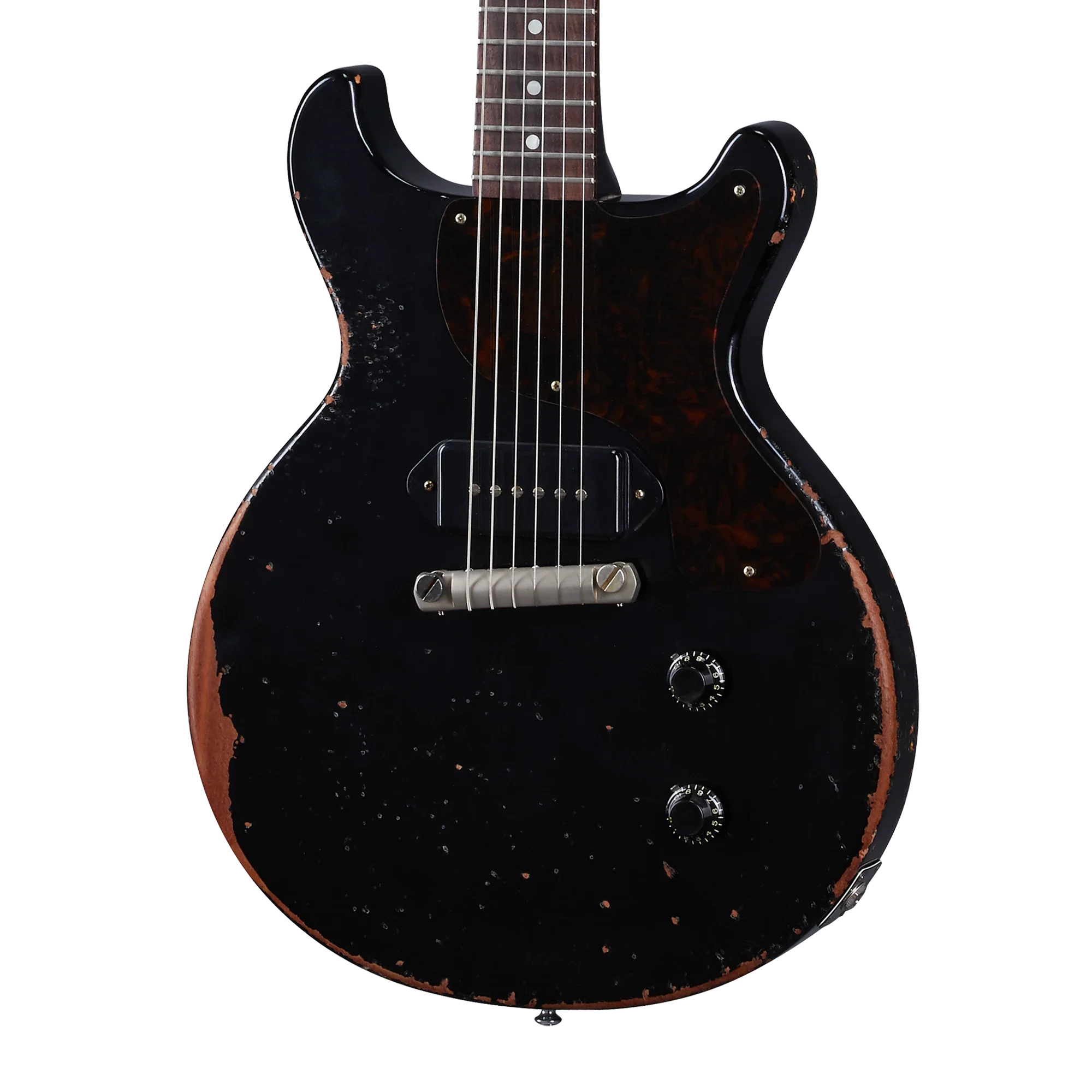 Gibson Custom 1960 Les Paul Junior Double Cut Reissue, Ultra Heavy Aged, Ebony