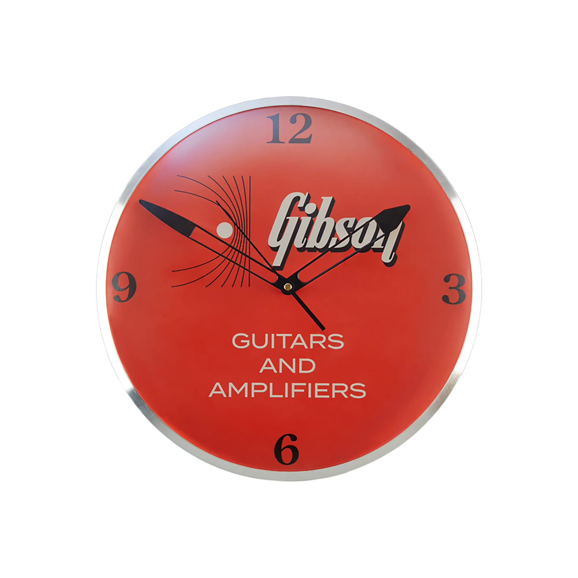 Gibson Vintage Lighted Wall Clock, Kalamazoo Orange (EU)