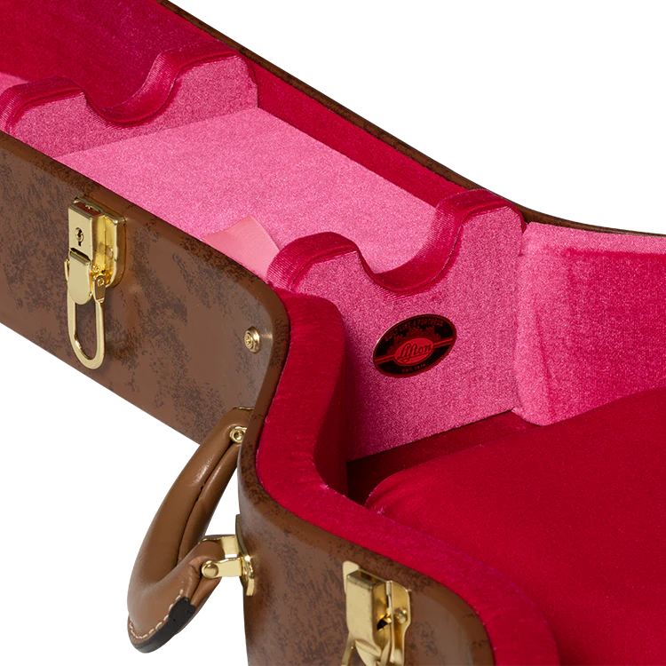 Lifton Historic Hardshell Case, ES-335, Brown/Pink