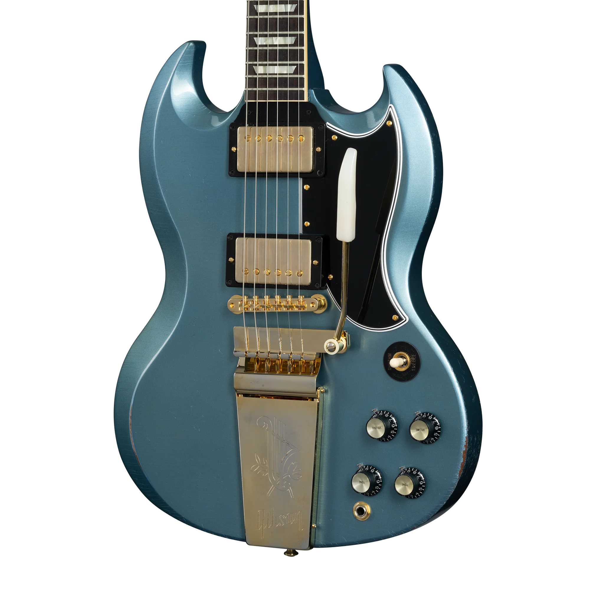 Gibson Custom 1964 SG Standard Reissue with Maestro, Light Aged, Antique Pelham Blue