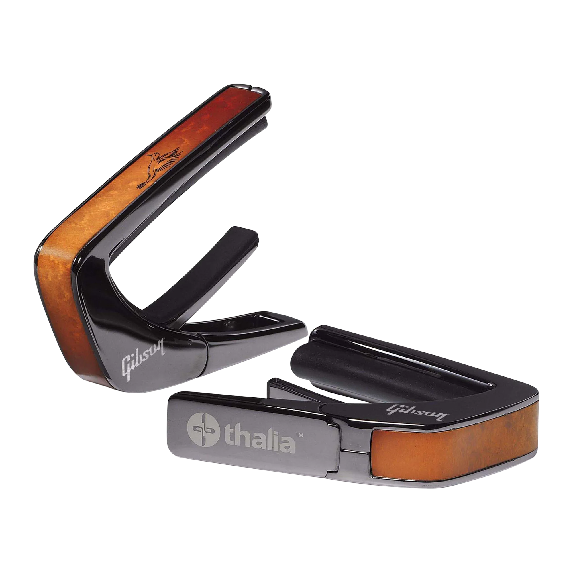 Gibson Hummingbird Burst Capo, Black Chrome, Exclusive