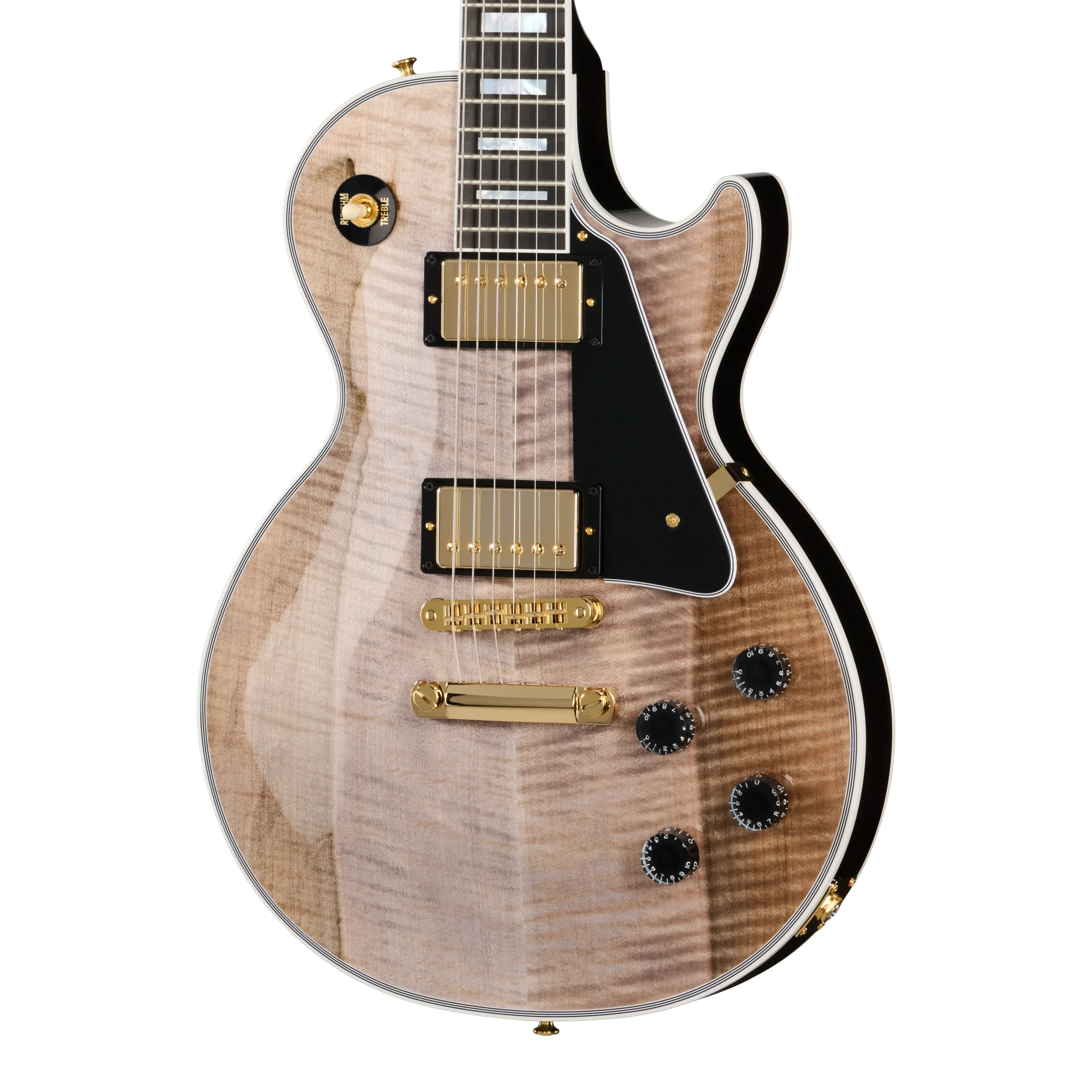Gibson Custom Les Paul Custom with Figured Maple Heartwood Top, Gloss, Light Charcoal
