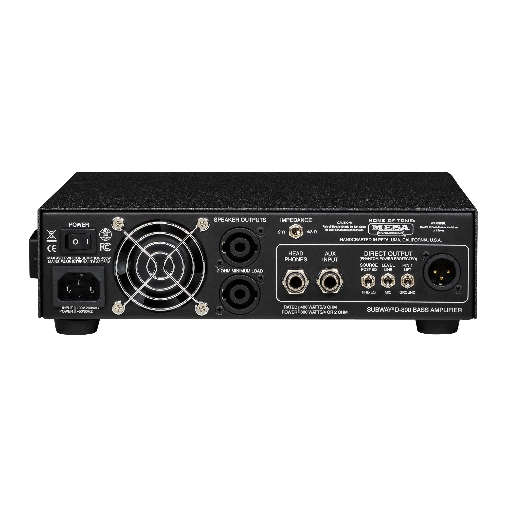 Mesa/Boogie Subway D-800 Compact Bass Amp (Metal Head), Black