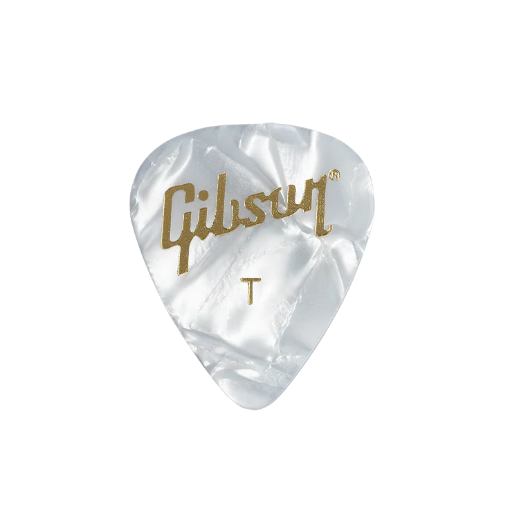 Gibson Pearloid White Picks, 12-Pack