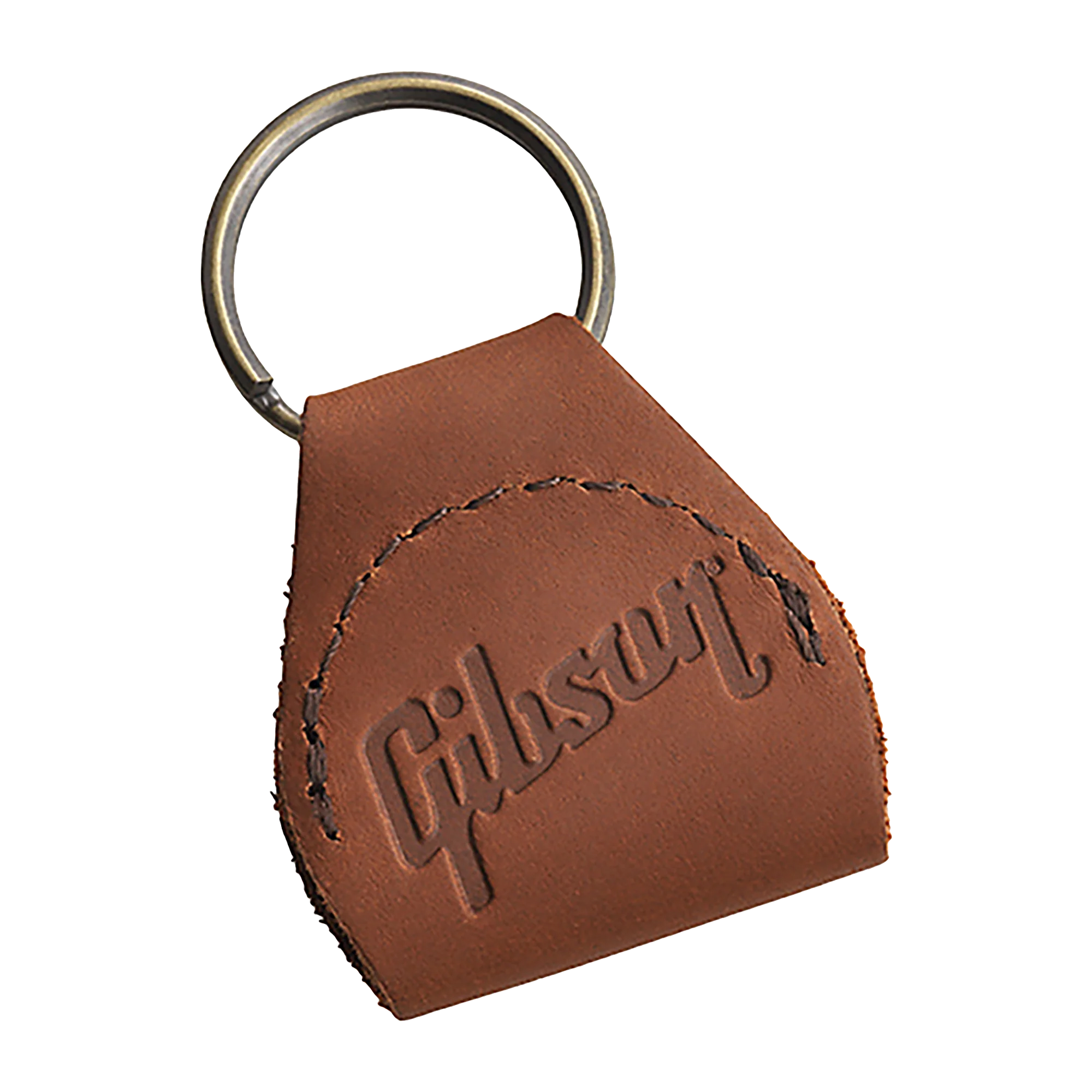 Gibson Premium Leather Pickholder Keychain, Brown
