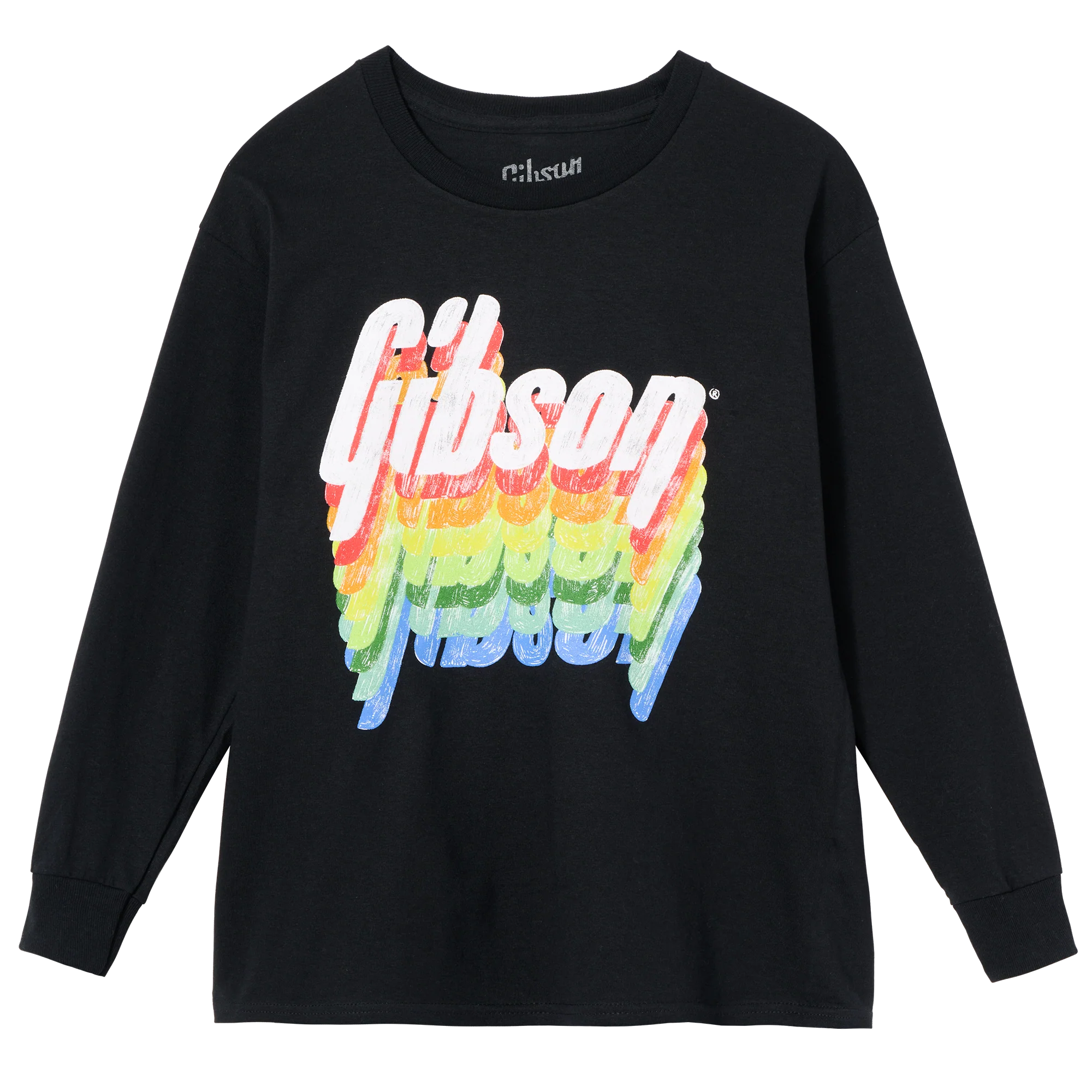 Gibson Kid's Rainbow Logo Longsleeve Tee