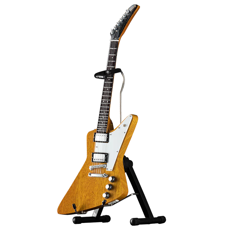 Gibson AXE HEAVEN® '58 Korina Explorer Natural Finish 1:4 Scale Mini Guitar Model