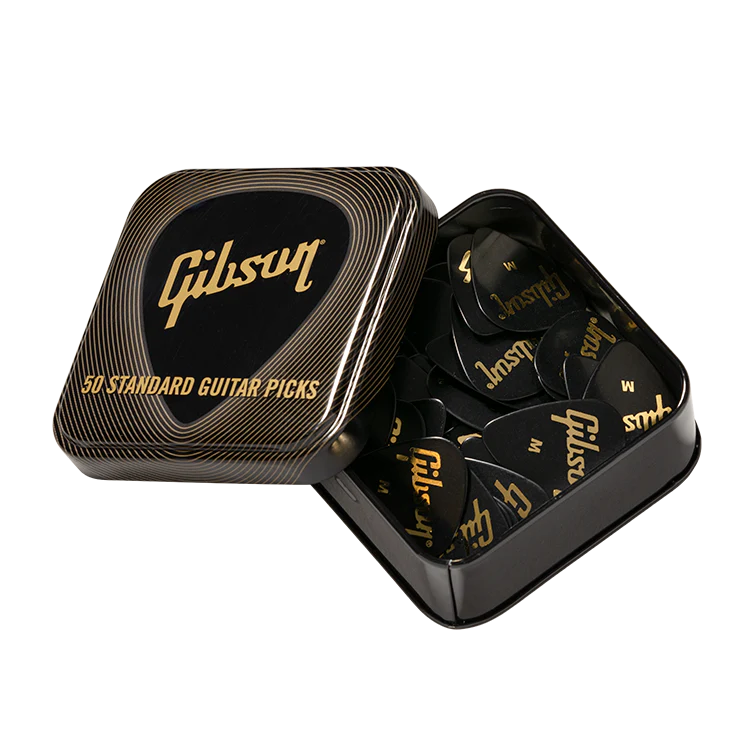 Gibson Standard Black Pick Tin, 50 pcs.