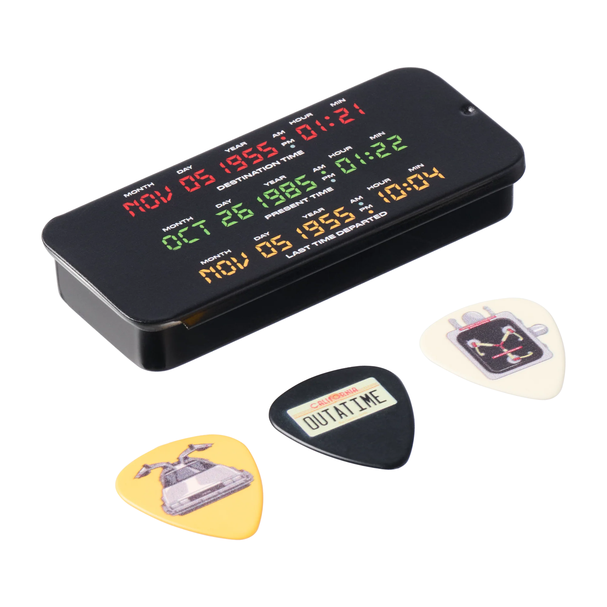 Gibson Back to the Future Time Machine Pick Tin